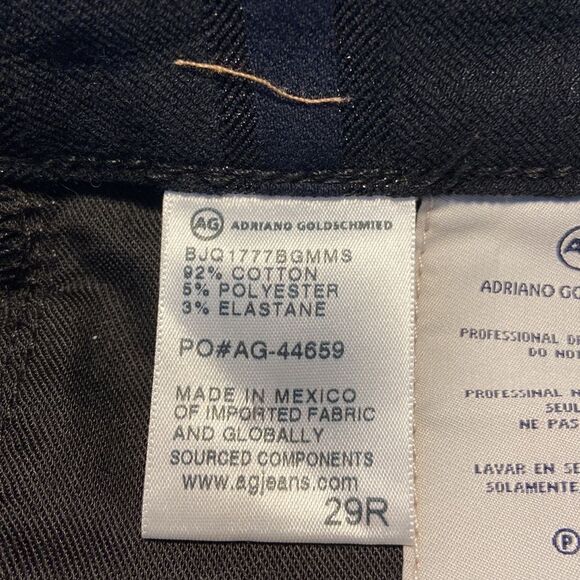 AG Adriano Goldschmied NWOT The Farrah Skinny Ankle high rise black jeans 29R - Picture 8 of 12